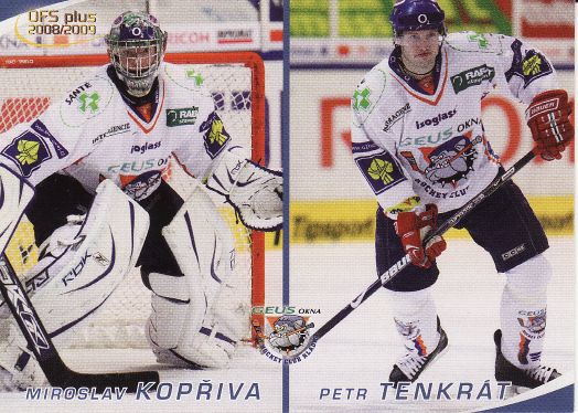 2008-09 OFS Klubová karta - M. KOPŘIVA, P. TENKRÁT č. K03