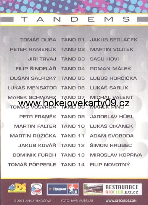 2011 Premium - Seznam Tandems