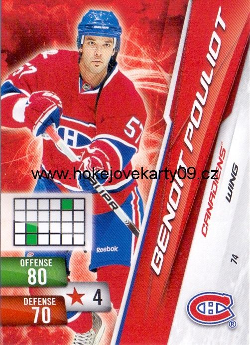 2010-11 Adrenalyn - Benoit POULIOT č. 74