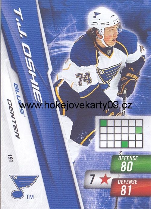 2010-11 Adrenalyn - T.J. OSHIE č. 191