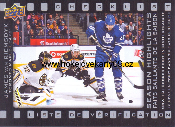 2015-16 Tim Hortons - James van RIEMSDYK č. SH-5 CL