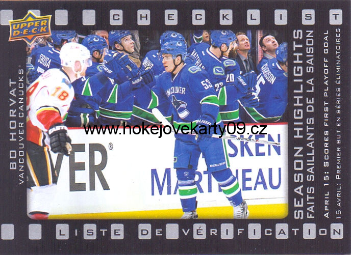 2015-16 Tim Hortons - Bo HORVAT č. SH-6 CL