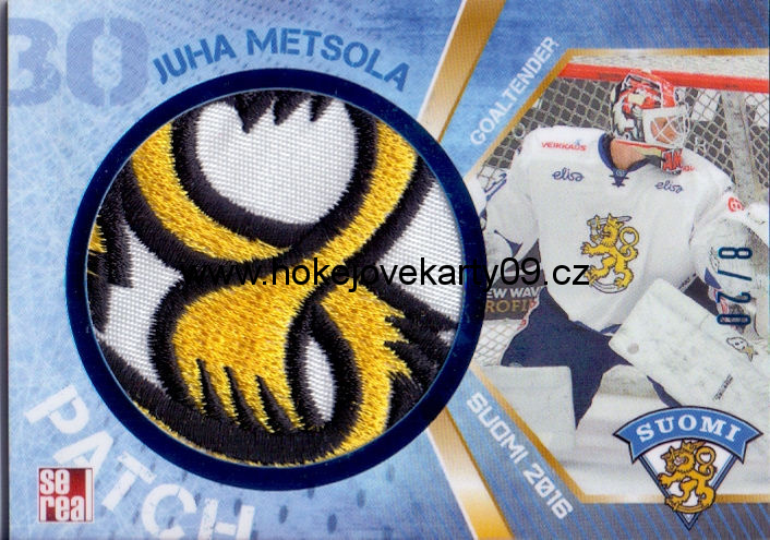 Suomi 2016 - Juha METSOLA č. FIN-PAT-003 (Patch)