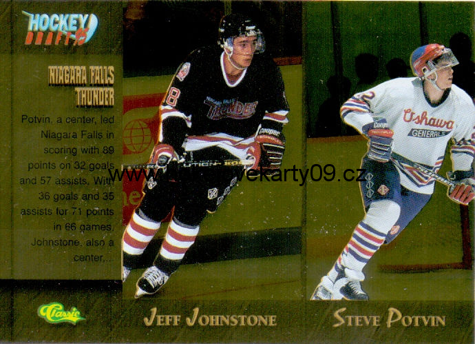 95-96 Classic Draft - J. JOHNSTONE, S. POTVIN, G. PETERS, D. FOSTER č. 89 GOLD