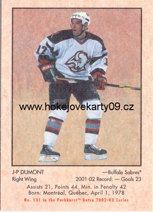 02-03 Parkhurst Retro - J.P. DUMONT č. 131