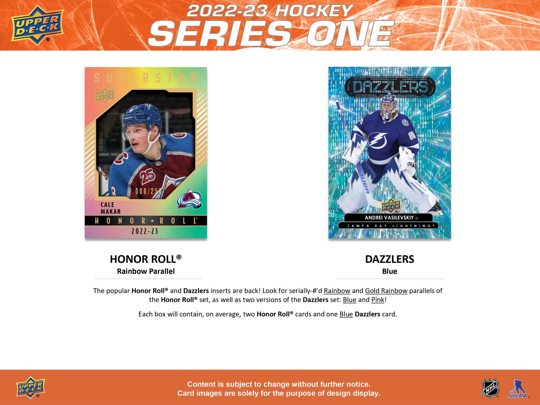 2022-23 NHL Upper Deck Series 1 Hobby Box
