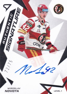 25-26 TIPSPORT LIGA - Miroslav NOVOTA č. SL1-MN Authentic Signature 72/75
