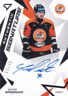 25-26 TIPSPORT LIGA - Matúš SPODNIAK č. SL1-SP Authentic Signature 53/75