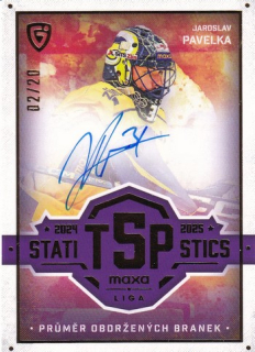 25-26 GOAL CARDS - Jaroslav PAVELKA č. TOP-20 Signature 02/20