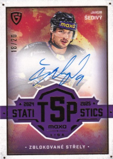 25-26 GOAL CARDS - Jakub ŠEDIVÝ č. TOP-27 Signature 18/20