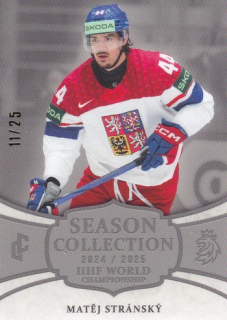 24-25 Český hokej - Matěj STRÁNSKÝ č. WCH-16 Platinum x/25