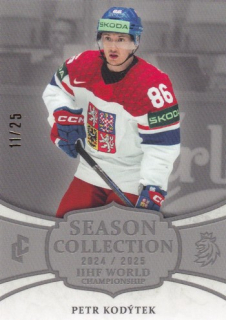 24-25 Český hokej - Petr KODÝTEK č. WCH-18 Platinum x/25