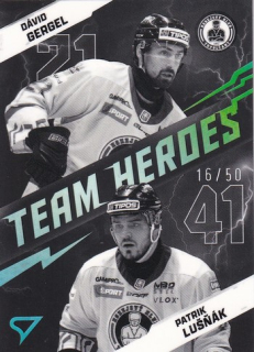 25-26 TIPOS SHL - Dávid GERGEL & Patrik LUŠŇÁK č. TH-10 Team Heroes Cloud Silver x/50