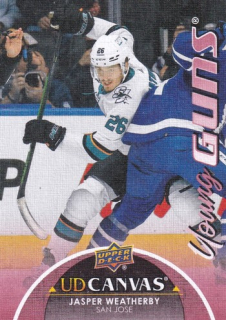 Jasper WEATHERBY 21-22 Upper Deck č. C238 Young Guns UD Canvas