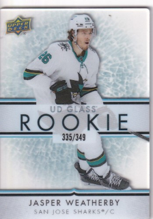 Jasper WEATHERBY 21-22 UD Glass č. GR-12 Rookie 335/349