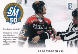 24-25 Blueline - Aaro VIDGREN no. JYP-6/6 Match Card