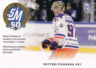 24-25 Blueline - Petteri PUHAKKA no. TAPPARA-6/6 Match Card