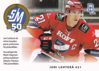 24-25 Blueline - Jori LEHTERÄ no. HIFK-3/6 Match Card