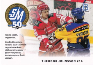 24-25 Blueline - Theodor JOHNSSON no. SPORT-3/6 Match Card