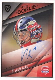 25-26 GOAL CARDS - Lukáš PAŘÍK č. SG-27 Team Goalie Auto 6/25