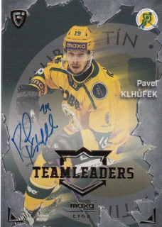 25-26 GOAL CARDS - Pavel KLHŮFEK č. TL-09 Team Leaders Auto 9/25