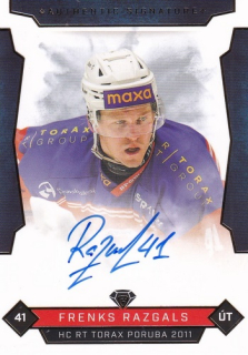 25-26 GOAL CARDS - Frenks RAZGALS č. POR-3 Authentic Signature 08/25