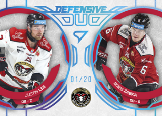 25-26 TIPSPORT LIGA - Justin LEE & Boris ŽABKA č. DD-10 Defensive Duo Ice Blue x/20