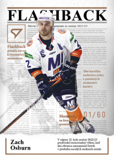 25-26 TIPSPORT LIGA - Zach OSBURN č. FB-08 Flashback Dark Cooper x/60