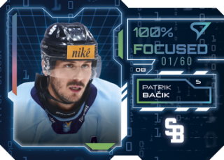 25-26 TIPSPORT LIGA - Patrik BAČIK č. FS-14 100% Focused Rainbow Silver x/60