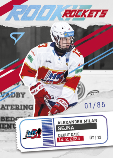 25-26 TIPSPORT LIGA - Alexander Milan SEJNA č. RR-27 Rookie Rockets Bright Blue x/85