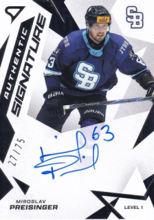 25-26 TIPSPORT LIGA - Miroslav PREISINGER č. SL1-MP Authentic Signature 27/75