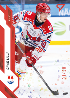 25-26 SHL - David LILJA no. 104 Scarlet Red x/20