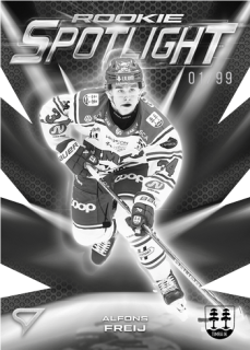 25-26 SHL - Alfons FREIJ č. RO-07 Rookie Spotlight Ashen Black x/99