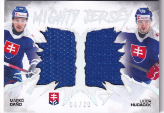2026 Hokejové Slovensko - Marko DAŇO & Libor HUDÁČEK č. MJD-DH Mighty Jersey 04/20