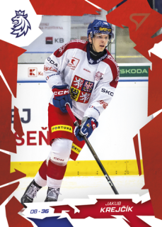 2026 Hokejové Česko - Jakub KREJČÍK č. 14 Red