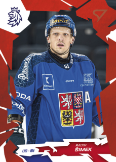 2026 Hokejové Česko - Radim ŠIMEK č. 20 Red