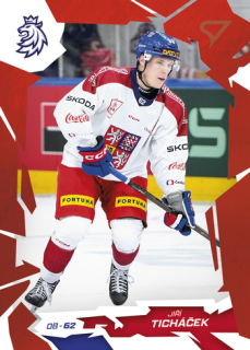 2026 Hokejové Česko - Jiří TICHÁČEK č. 22 Red