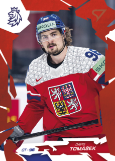 2026 Hokejové Česko - David TOMÁŠEK č. 50 Red