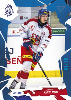 2026 Hokejové Česko - Jakub KREJČÍK č. 14 Blue x/50