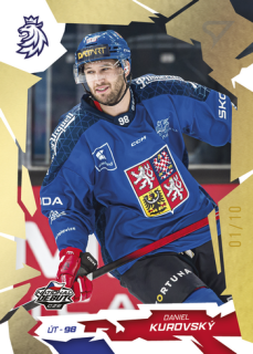 2026 Hokejové Česko - Daniel KUROVSKÝ č. 40 Gold x/10
