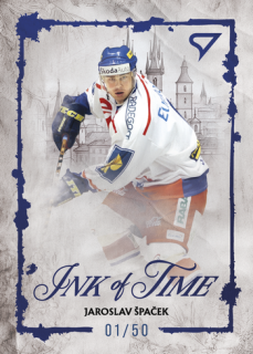 2026 Hokejové Česko - Jaroslav ŠPAČEK č. IT-3 Ink of Time Blue x/50