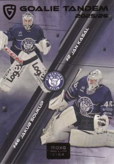 25-26 GOAL Cards - Jan KASAL & Jakub SOUKUP č. GT-5 Goalie Tandem