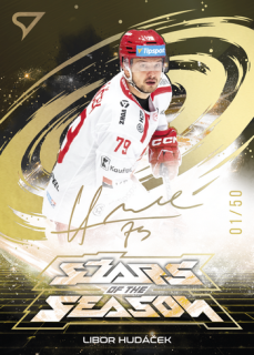 25-26 TELH Play Off - Libor HUDÁČEK č. SS-24 Stars of the Season Golden Script x/50