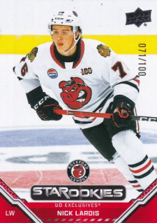 25-26 UD AHL - Nick LARDIS č. 109 Starookies Exclusives x/100