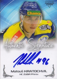 19-20 Premium Cards - Matouš KRATOCHVIL č. AU37