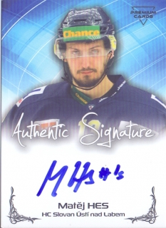 19-20 Premium Cards - Matěj HES č. AU70