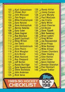 89-90 Topps - Checklist 100-198 č. 198