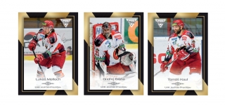 20-21 Premium Cards - LHK Jestřábi Prostějov set (19 karet) + podpisová karta Petr Mrázek