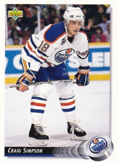 1992-93 Upper Deck - Craig SIMPSON č. 309