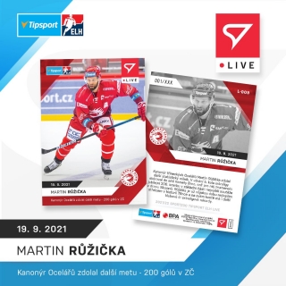 21-22 Tipsport Extraliga - Martin RŮŽIČKA L-009 x/82